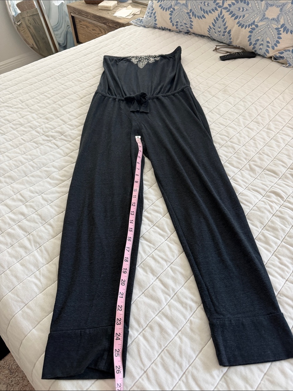 Lucky Brand Women's Black Strapless Jumpsuit with Tie Waist Swim Coverup M/L